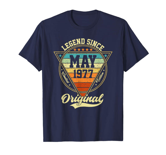 Vintage 48th Birthday Legend Since May 1977 T-Shirt