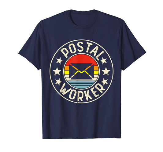 Postal Worker Sunset Vintage Retro T-Shirt