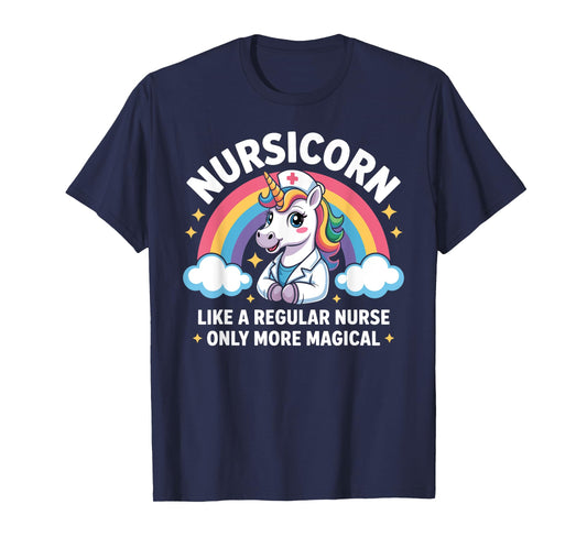 Magical Unicorn Nurse Nursicorn Rainbow RN Nurse Life T-Shirt