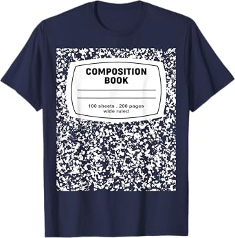 Composition Notebook Halloween Costume Teacher Student T-Shirt