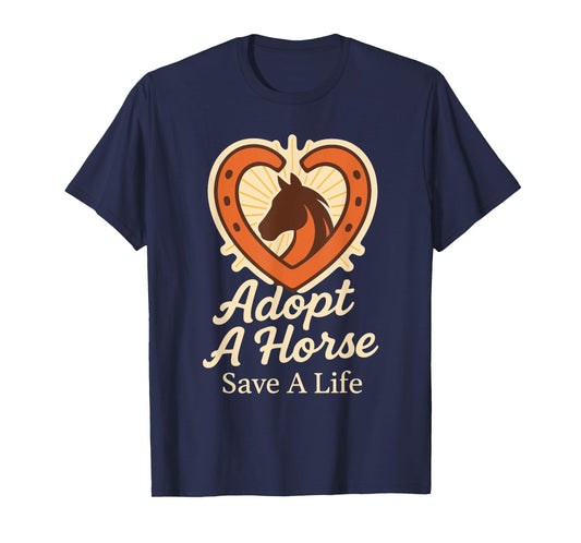 Horse Rescue Animal Sanctuary Equestrian Adoption Pride T-Shirt