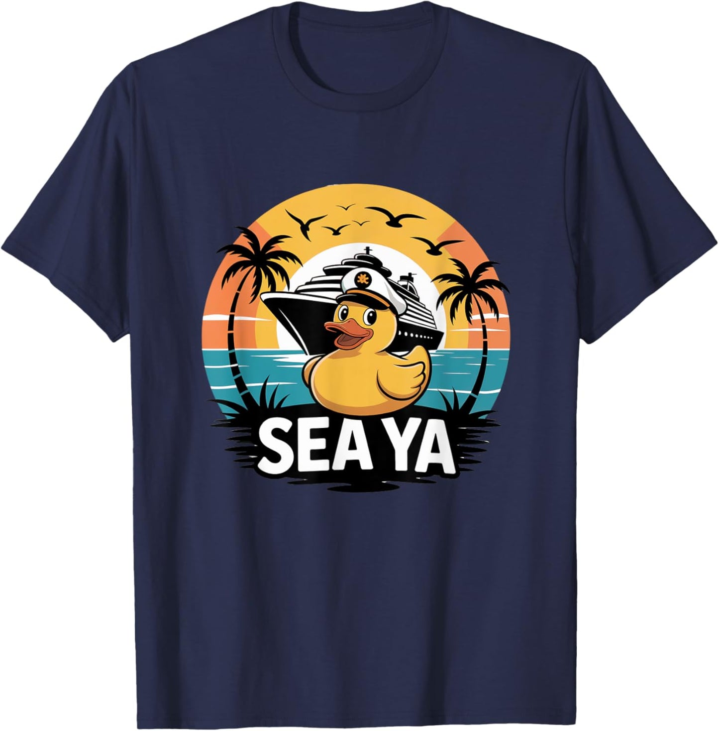 Rubber Duck Sea Ya Cruise Ship Vacation Family Matching T-Shirt