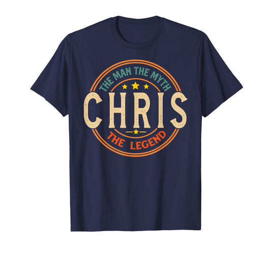 CHRIS The Man The Myth The Legend Vintage Personalized T-Shirt