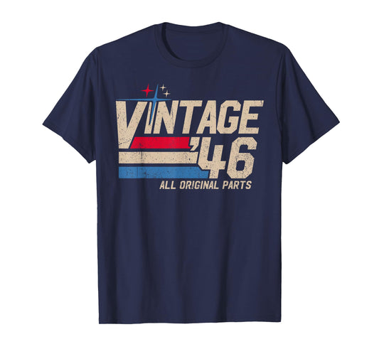 Vintage 1946 Retro 79th Birthday for Men Woman 79 Years Old T-Shirt