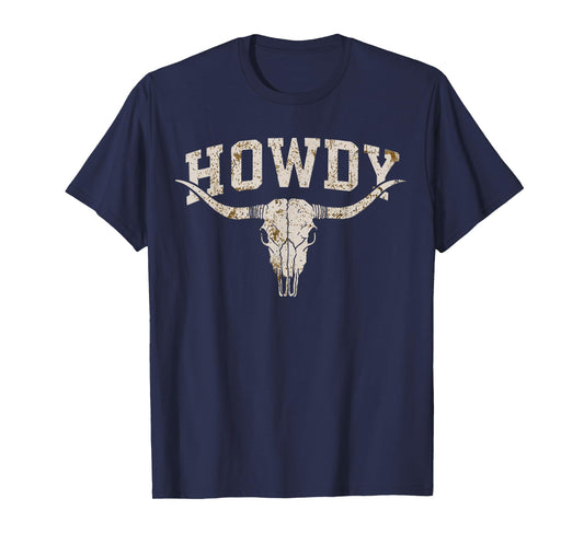 Vintage Retro Howdy Cowboy Name Pride Gift for Men Women Kid T-Shirt