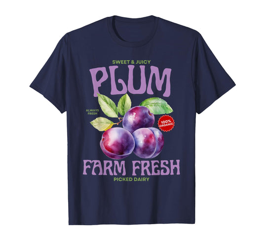Plum Farm Fresh Farmers Harvest Organic Vintage T-Shirt