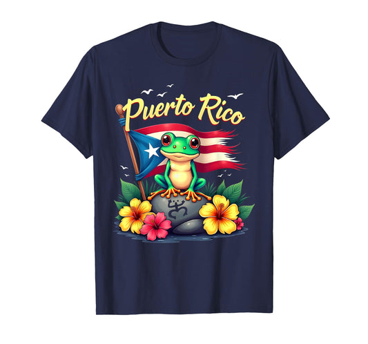 Hispanic Heritage Month Puerto Rico Coqui Frog Taino Symbol T-Shirt