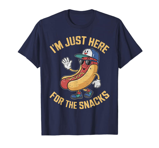 Funny I'm Just Here For The Snacks Football T-Shirt
