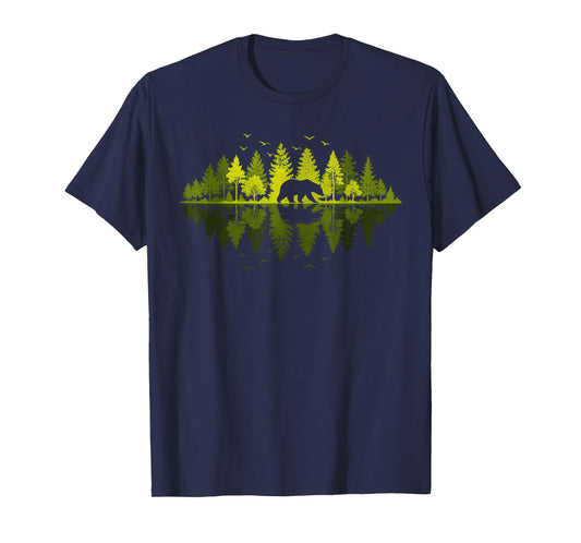 Trees Reflection Wildlife Nature Animal Bear Outdoor T-Shirt