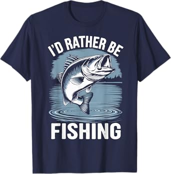 Men I'd Rather Be Fishing Funny Youth Boy Toddler Fisherman T-Shirt
