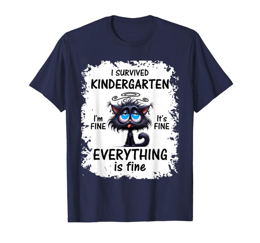 Funny Kindergarten Grad 2025 I Survived Kindergarten T-Shirt
