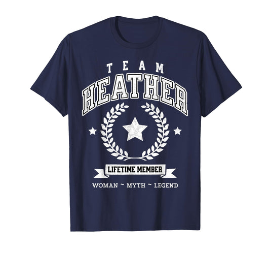 Team Heather Lifetime Member Funny Name Support T-Shirt