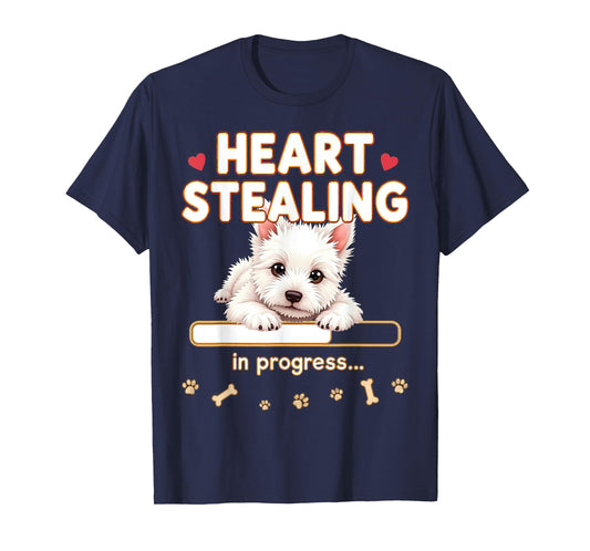 Heart West Highland White Terrier Funny Gift Westie Puppy T-Shirt