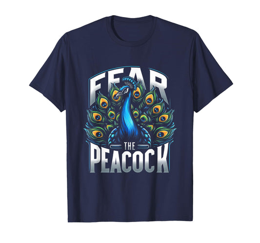 Fear The Peacock Zookeeper Ornithologist Funny Bird Lover T-Shirt
