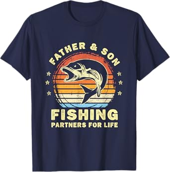 Father Son Fishing Partners Father Son Matching For Men Boy T-Shirt