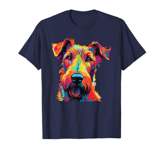 Watercolor Colorful Irish Terrier Dog Men Women Kids T-Shirt
