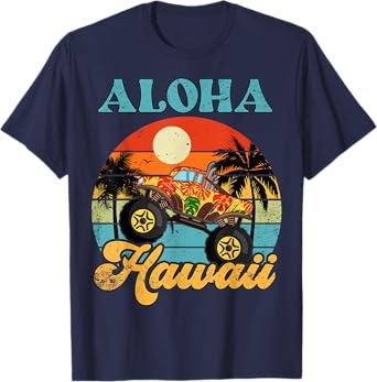 Boy Toddler Hawaiian-Shirt Aloha Hawaii Monster Truck Kids T-Shirt