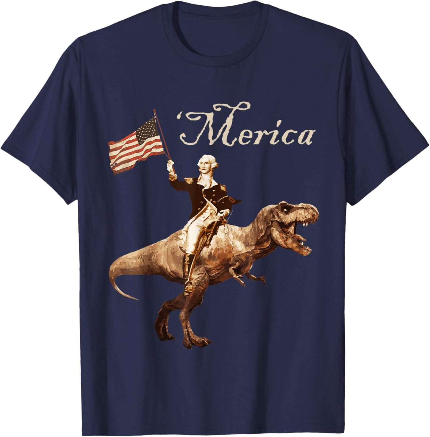 George Washington Riding a Tyrannosaurus Rex 'Merica T-Shirt T-Shirt