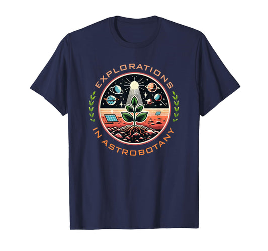 Explorations in Astrobotany Space Science Emblem Design T-Shirt