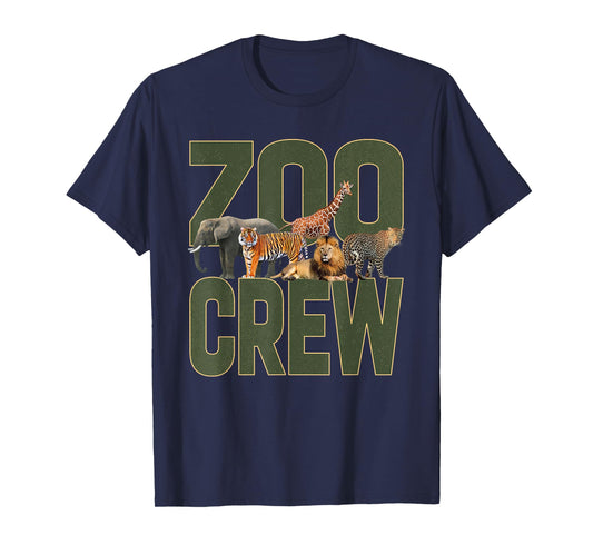 Zoo Crew Safari Animals Wildlife Animal Wild Men Women Kids T-Shirt