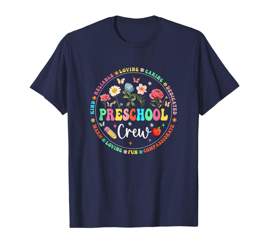 Preschool Crew Back to School Kindergarten Teacher Kids T-Shirt