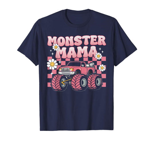 Groovy Monster Truck Mama Mom Monster Truck Are My Jam Truck T-Shirt