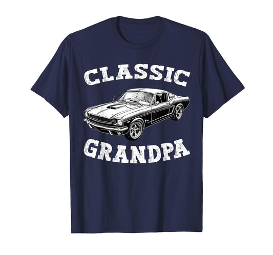 Funny Grandpa Classic Car Graphic fathers day T-Shirt
