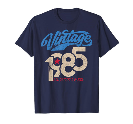 Vintage 1985 Retro 40th Birthday for Men USA Flag Style T-Shirt