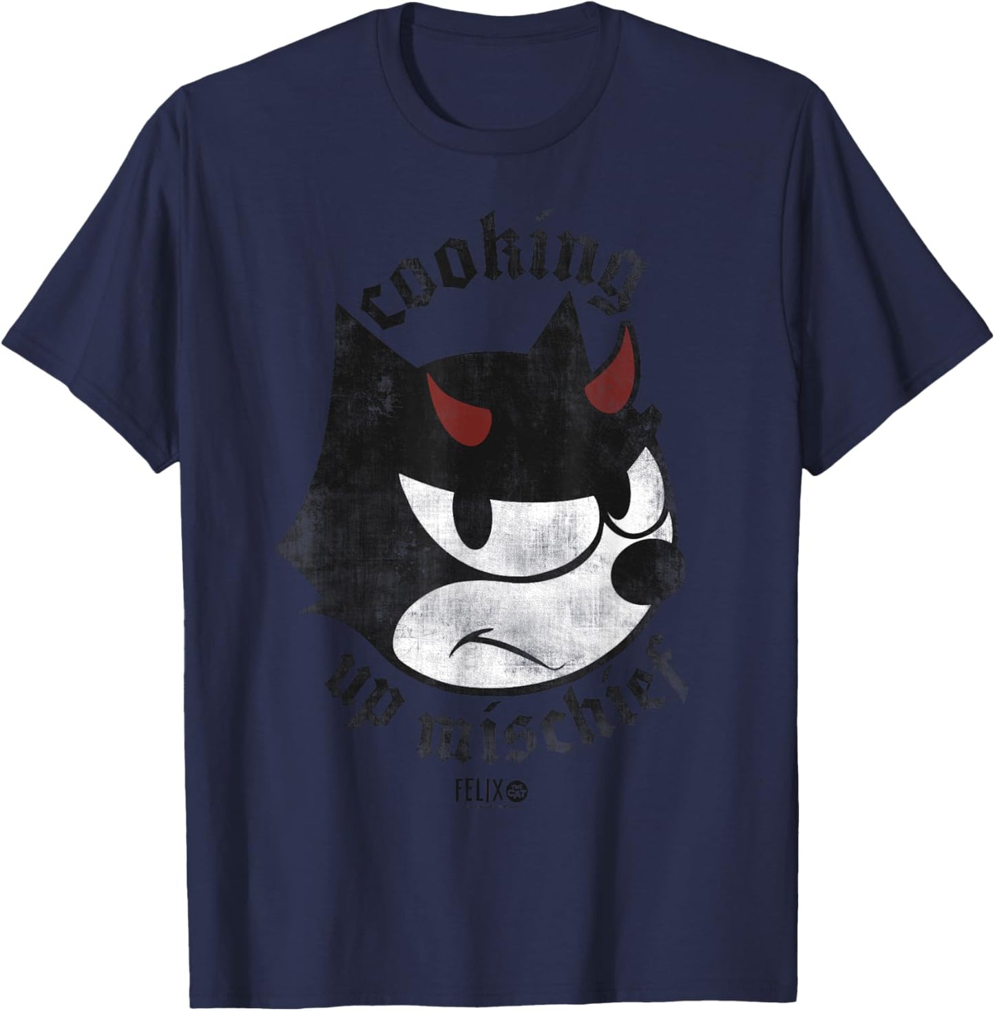 Felix The Cat Devil Horns Cooking Up Mischief T-Shirt