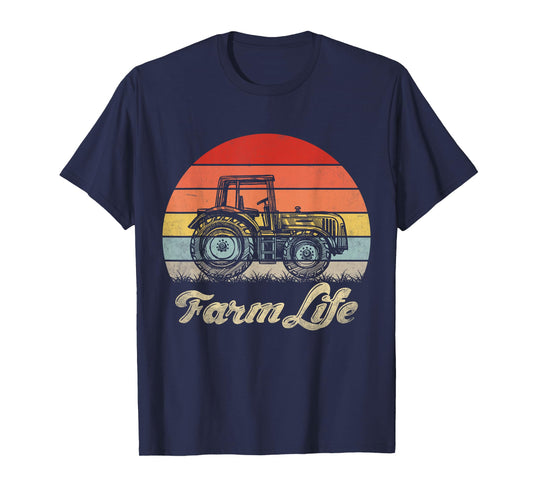 Support Local Farmers Vintage Tractor Farm Life Mens & Women T-Shirt