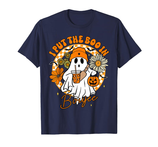 I Put The Boo In Boujee Cute Ghost Boojie Halloween Women T-Shirt