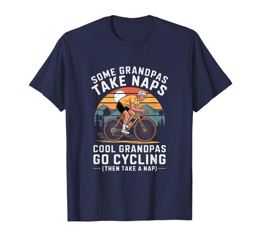 Cool Grandpas Walking Cycling Nap T-Shirt