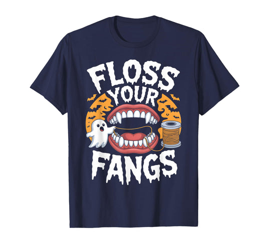 Floss Your Fangs Dental Halloween Shirt Dentist Halloween T-Shirt
