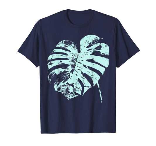 Tropical Monstera Leaf s Muted Color s Vintage Illustration T-Shirt