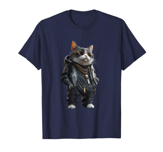 Thug Gangster Life Cat For Hip Hop Fans Meme and Cat lovers T-Shirt