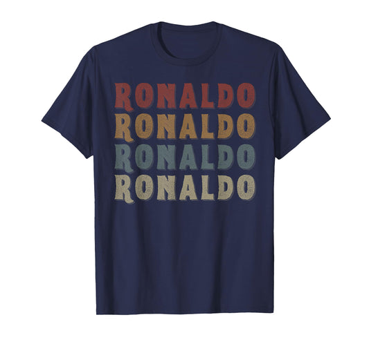 Vintage Cool Ronaldo First Name Funny Love Heart Ronaldo T-Shirt
