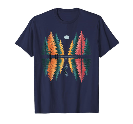 Nature Trees Reflection Outdoor Wildlife Forest Adventure T-Shirt