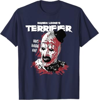 Terrifier Distressed Art the Clown Graphic Horror Movie T-Shirt