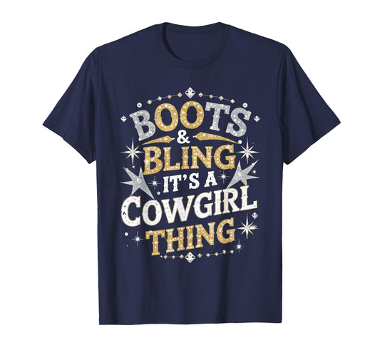 Boots and Bling It's Cowgirl Thing Western Country Melanin T-Shirt