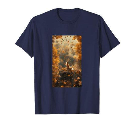 Cottagecore Fox Fox Books Flowers Wildlife Nature T-Shirt