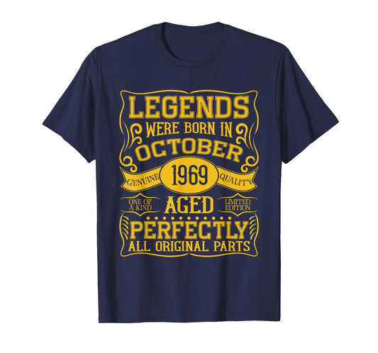 55th Birthday Legends Were Born In October 1969 T-Shirt