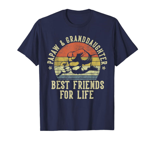 Papaw and Granddaughter Best Friends for Life Funny Papaw T-Shirt