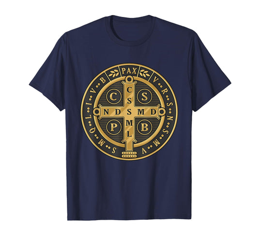 Saint Benedict Medal Traditional Latin Catholic T-Shirt