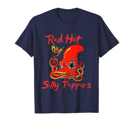 Octopus Chilli Tee Red Hot Silly Peppers Funny T-Shirt