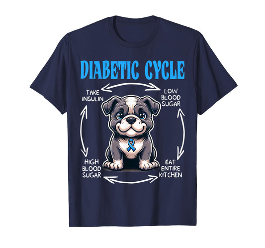 funny Diabetic Life Cycle Diabetes Awareness Tees T-Shirt