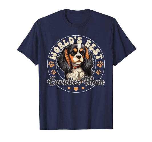 Cavalier King Charles Spaniel Dog World's Best Cavalier Mom T-Shirt