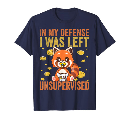 In My Defense I Was Left Unsupervised - Funny Kids toddlers T-Shirt