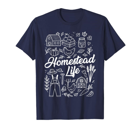 Homestead Mom Farmer Homegrown Crunchy Mama Homestead Life T-Shirt