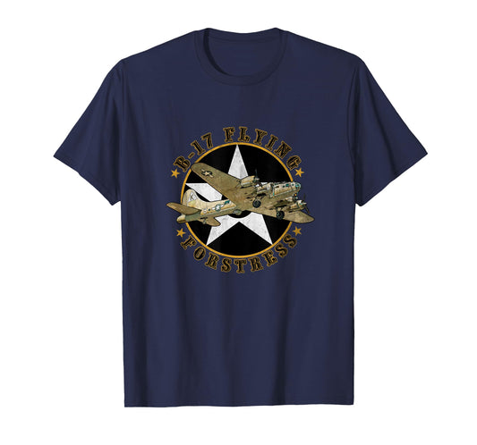 B-17 Flying Fortress WW2 B 17 Vintage Military Aircraft Papa T-Shirt