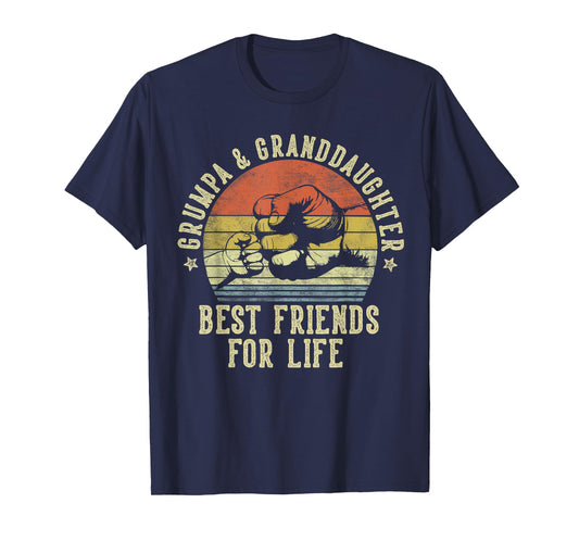 Grumpa and Granddaughter Best Friends for Life Funny Grumpa T-Shirt